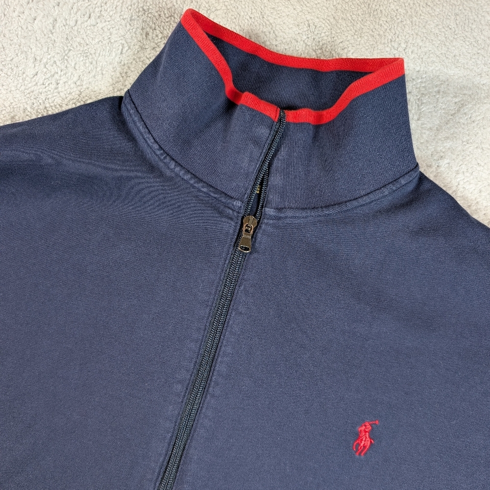 Polo Ralph Lauren Navy Blue Zip-Up Performance Jacket Large Tall